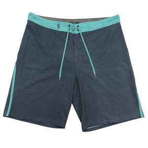 Hurley Board Shorts Mens 36 Green Phantom Drawstring Pool Beach Lightweight